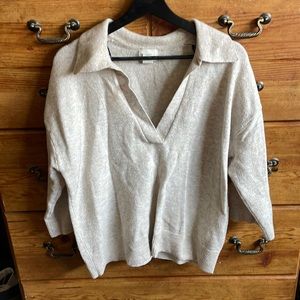 Heathered cream sweater
